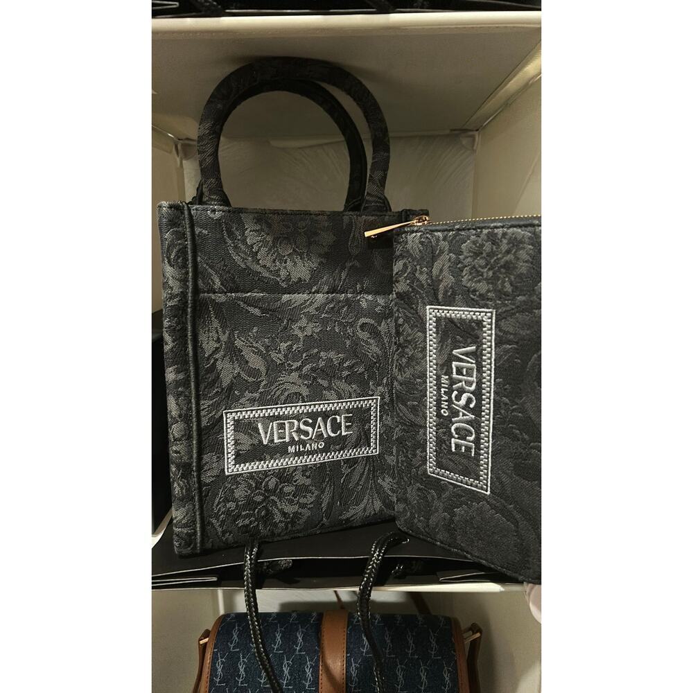 Versace bundle denim crossbody bag and wallet